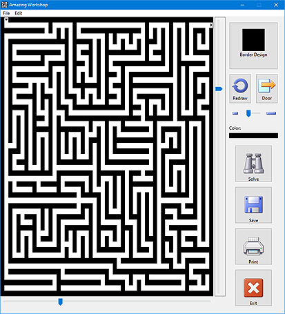 Advanced maze generator screenshot