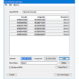 Land Plotting Lat/Long Importing