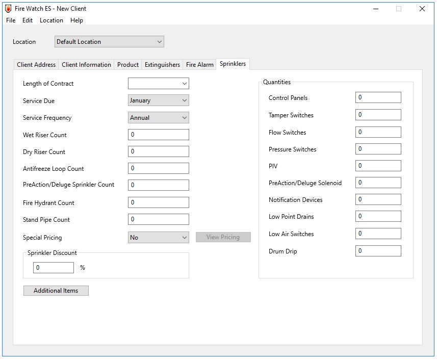 Fire Sprinkler Estimating Software Bid Sheet