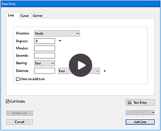 Metes and Bounds Deed Plotting Software Data Entry