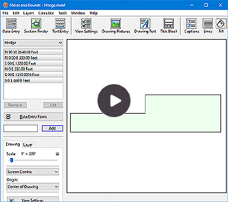 Metes and Bounds Deed Plotting Software Export to Google Earth