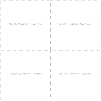 Deed Plotting Four Sections Labeled