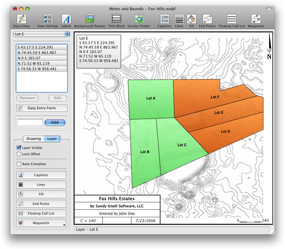 Metes and Bounds screenshot