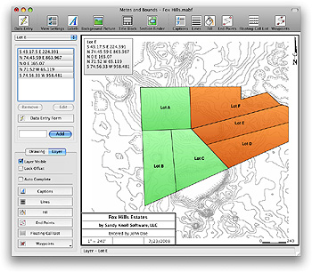 Metes and Bounds Software Screenshot